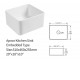 510*460*255mm Ceramic Butler Sink Single Bowl Farmhouse Kitchen Laundry Sink Apron Front