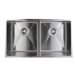 770x450x200mm 1.2mm Handmade Double Bowls Top/Undermounted Kitchen Sinks With Overflow Corrosion Resistant Oilproof Easy To Clean Scratch Resistant
