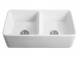 838*457*254mm Ceramic Butler Sink Double Bowl Farmhouse Kitchen Laundry Sink Apron Front