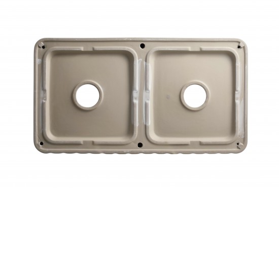 838*457*254mm Ceramic Butler Sink Double Bowl Farmhouse Kitchen Laundry Sink Apron Front