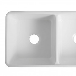 838*457*254mm Ceramic Butler Sink Double Bowl Farmhouse Kitchen Laundry Sink Apron Front