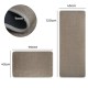 2 Pieces Kitchen Runner Carpet Set Non Slip Floor Mat Machine Washable Khaki Fiber Fabric Door Rug Laundry Room Hallway Bathroom Bedroom Entryway 70/120*45*0.7cm