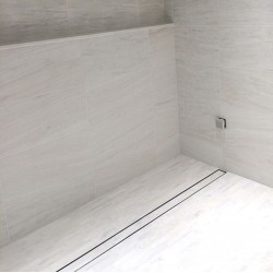 100-5600mm Lauxes Aluminium Slimline Tile Insert Floor Grate Drain Customized Size Indoor Outdoor