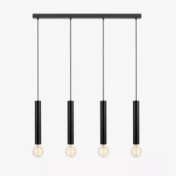 Modern Black Metal Ceiling Lamp-4 Bar