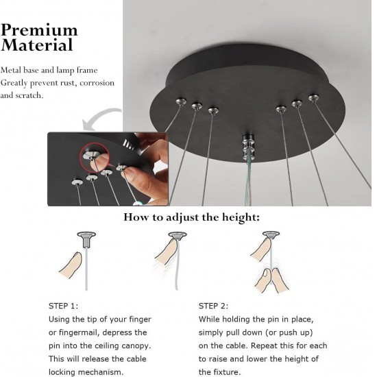 CIRCULAR 3 Rings Flexible design Mordern LED Light