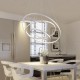 Modern LED Light with Flexible Design: Circular 3 Rings White