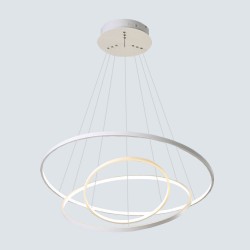 Modern LED Light with Flexible Design: Circular 3 Rings White
