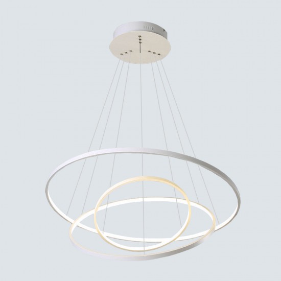 Modern LED Light with Flexible Design: Circular 3 Rings White