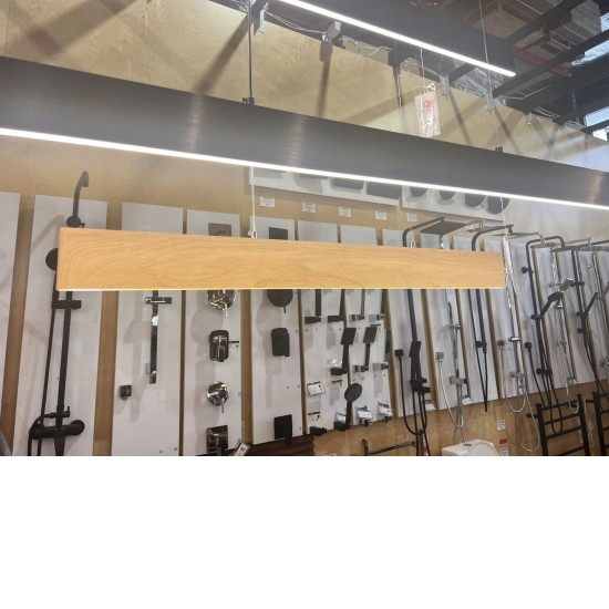 1200mm Linear Wood Color Island Bar Light