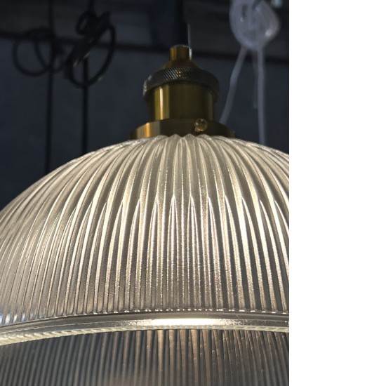 D300*H230mm Dome Shape Vintage Glass Pendant light