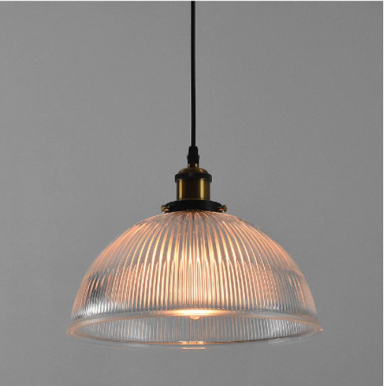 D300*H230mm Dome Shape Vintage Glass Pendant light