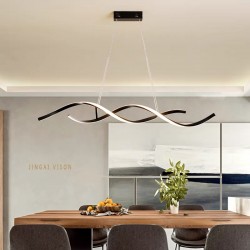 Linear DNA Black Kitchen Island Bar Light