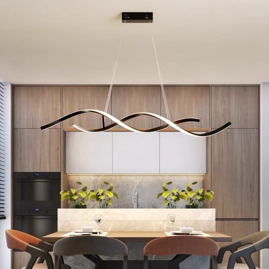 Linear DNA Black Kitchen Island Bar Light
