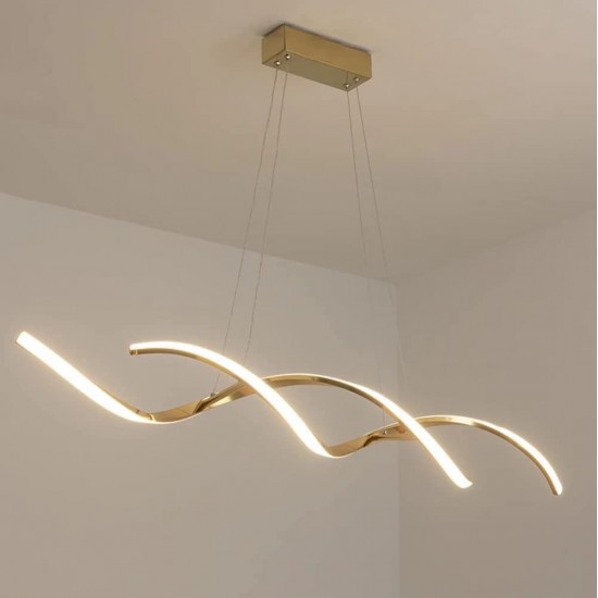 Linear Golden Kitchen Island Bar Light