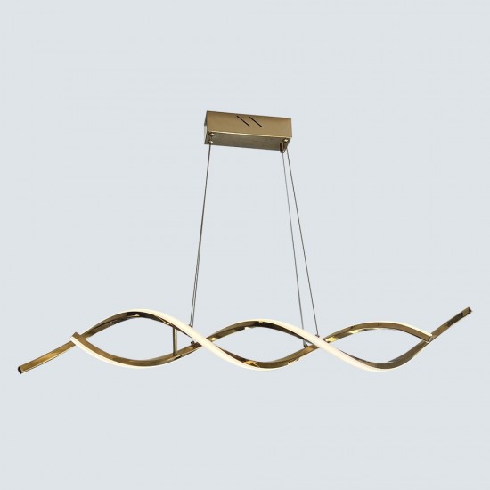 Linear Golden Kitchen Island Bar Light