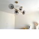 Unique Stylish Brushed Golden Pendant light with 6 Smoky Glass Ball