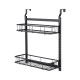 2 Tiers Kitchen Bathroom Pantry Over The Door Hanging Organizer Adjustable Baskets Storage Rack Shampoo Conditioner Body Wash Shelf