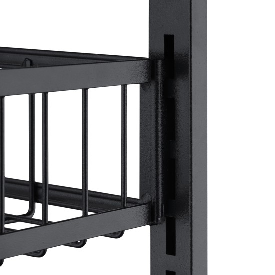 2 Tiers Kitchen Bathroom Pantry Over The Door Hanging Organizer Adjustable Baskets Storage Rack Shampoo Conditioner Body Wash Shelf