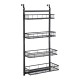 4 Tiers Kitchen Bathroom Pantry Over The Door Hanging Organizer Adjustable Baskets Storage Rack Shampoo Conditioner Body Wash Shelf