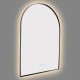 600x900mm Backlit Gunmetal Grey Frame Arched LED Wall Mirror Motion Sensor Switch