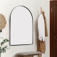 600x900mm Backlit Gunmetal Grey Frame Arched LED Wall Mirror Motion Sensor Switch
