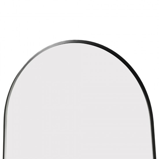 600x900mm Backlit Gunmetal Grey Frame Arched LED Wall Mirror Motion Sensor Switch