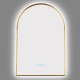 600x900mm Backlit Brushed Yellow Gold Frame Arched LED Wall Mirror Motion Sensor Switch