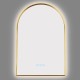 600x900mm Backlit Brushed Yellow Gold Frame Arched LED Wall Mirror Motion Sensor Switch