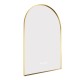 600x900mm Backlit Brushed Yellow Gold Frame Arched LED Wall Mirror Motion Sensor Switch