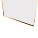600x900mm Backlit Brushed Yellow Gold Frame Arched LED Wall Mirror Motion Sensor Switch