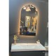 500x900mm Arched LED Wall Mirror with Motion Sensor Auto On Demister Touch Sensor Switch
