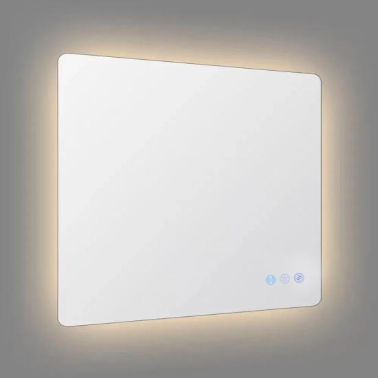 1200x750mm Rectangle LED Mirror with Motion Sensor Demister Backlit Touch Switch 3 Colours Lighting Frameless