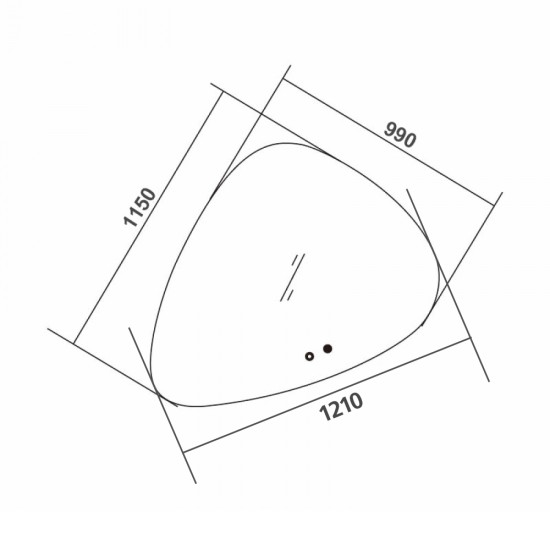 1210x990mm Special LED Wall Mirror with Motion Sensor Auto On Demister Touch Switch 3 Colours Lighting on 20mm Rim
