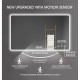 1500x750mm Rectangle LED Mirror with Motion Sensor And Demister Touch Switch 3 Colours Lighting