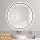 700x700x40mm Round Bathroom LED Mirror with Motion Sensor Auto On Demister Touch Sensor Switch Wall Mounted