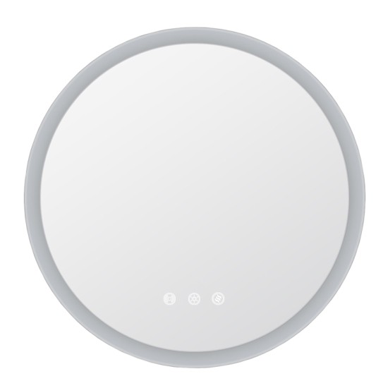 900mm Round LED Wall Mirror with Motion Sensor Auto On Demister Touch Switch 3 Colours Lighting on 20mm Rim