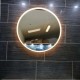 900mm Round LED Wall Mirror with Motion Sensor Auto On Demister Touch Switch 3 Colours Lighting on 20mm Rim