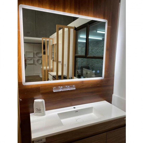 1500x750mm Rectangle LED Mirror with Motion Sensor And Demister Touch Switch 3 Colours Lighting