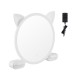 450mm Cat Ear Vanity Tabletop 3 Colors Light Strip Touch LED Mirror Makeup Mirror White
