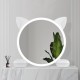 450mm Cat Ear Vanity Tabletop 3 Colors Light Strip Touch LED Mirror Makeup Mirror White