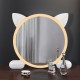450mm Cat Ear Vanity Tabletop 3 Colors Light Strip Touch LED Mirror Makeup Mirror White