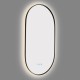 500x900mm Backlit Gunmetal Grey Frame Oval Led Mirror Oblong Racetrack Motion Sensor Auto On