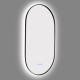 500x900mm Backlit Gunmetal Grey Frame Oval Led Mirror Oblong Racetrack Motion Sensor Auto On