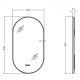 500x900mm Backlit Gunmetal Grey Frame Oval Led Mirror Oblong Racetrack Motion Sensor Auto On