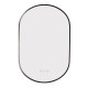 600x900mm Backlit Gunmetal Grey Frame Oval Led Mirror Oblong Racetrack Motion Sensor Auto On