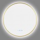 900mm Backlit Yellow Gold Frame Round LED Mirror with Motion Sensor Switch