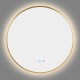 900mm Backlit Yellow Gold Frame Round LED Mirror with Motion Sensor Switch