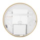 900mm Backlit Yellow Gold Frame Round LED Mirror with Motion Sensor Switch