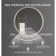 700mm Backlit Yellow Gold Frame Round LED Mirror with Motion Sensor Switch