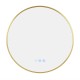 900mm Backlit Yellow Gold Frame Round LED Mirror with Motion Sensor Switch